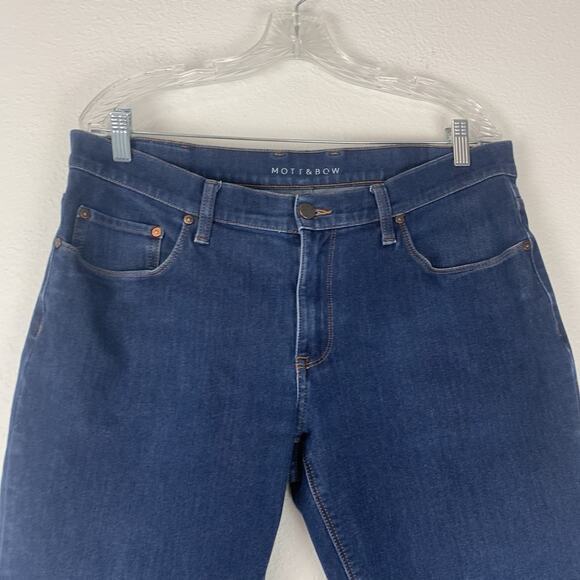 Mott & Bow Jeans‎ Mens 35x30 (Actual 35x27) Straight Broome Resin Stretch Denim - Picture 2 of 12
